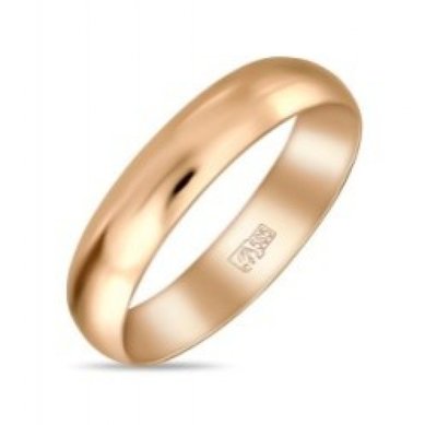 Обручальное кольцо R01-R-040-185-М13515 - Ювелирный бренд Московский ювелирный завод