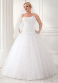 Свадебное платье С54363. С пышной юбкой, длинное без шлейфа.