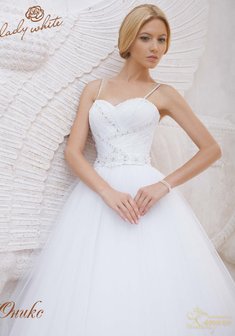 Свадебное платье К54422. С пышной юбкой, длинное без шлейфа.