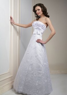 Свадебное платье M54474. А-силуэт, длинное без шлейфа.