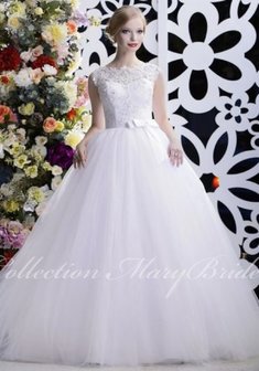 Свадебное платье Э54522. С пышной юбкой, длинное без шлейфа.