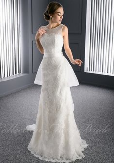 Свадебное платье Э54524. С прямой юбкой, длинное со шлейфом.