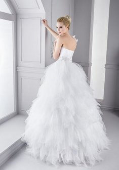 Свадебное платье П54579. С пышной юбкой, длинное без шлейфа.